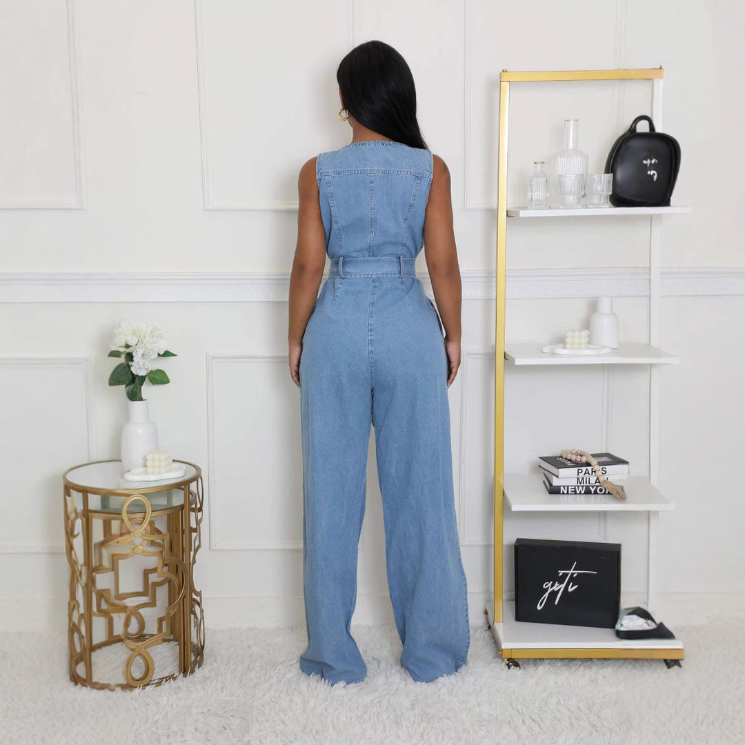 Dame Jeans Overall med tætsiddende snit Stilla