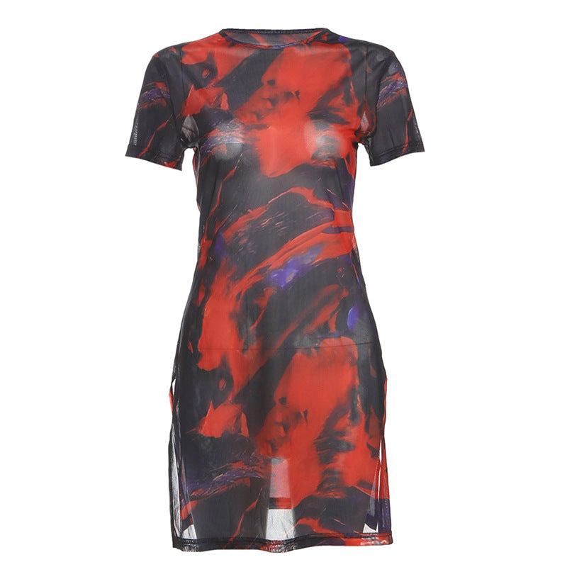 Dame Animal Print Mini Kjole Stilla