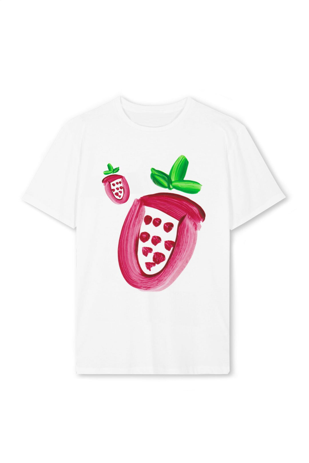 Dame T-shirt med farverigt motiv og kreativt design Skovae