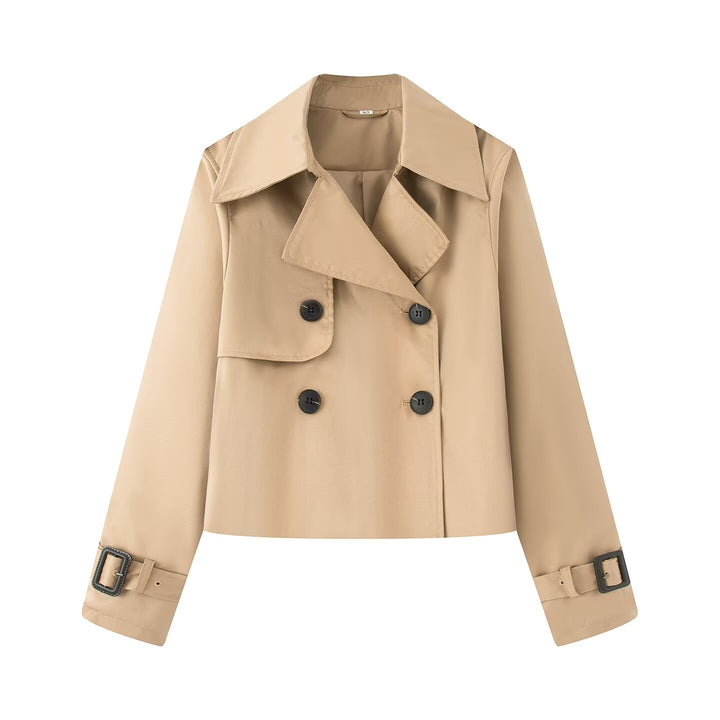 Dame elegant trenchcoat-jakke med klassiske detaljer Stilla
