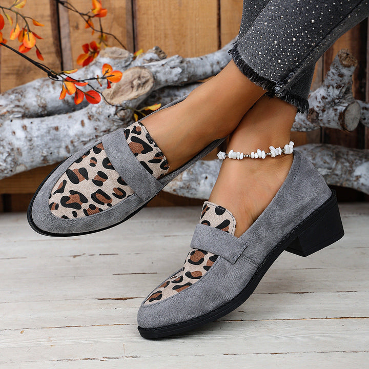 Dame loafers med moderigtigt leopardmønster og behagelig fodseng Skovae