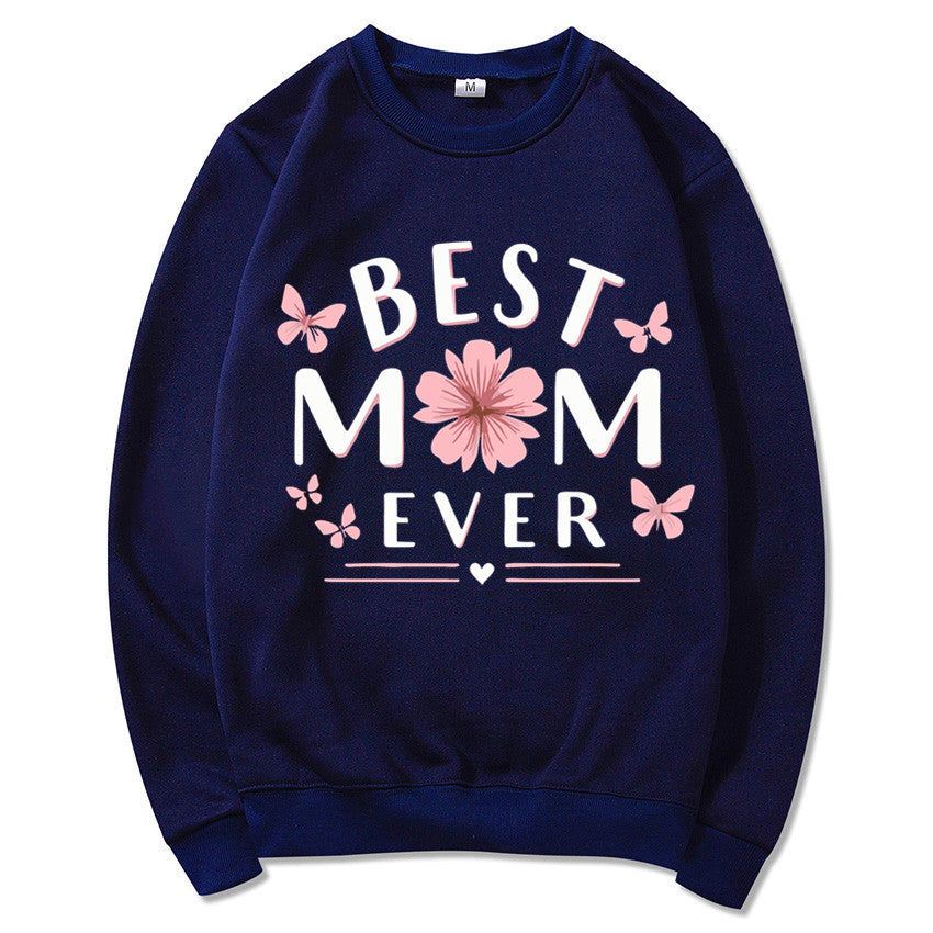 Kvinders sweatshirt med legende yndlingsudsagn og blomsterdesign Stilla