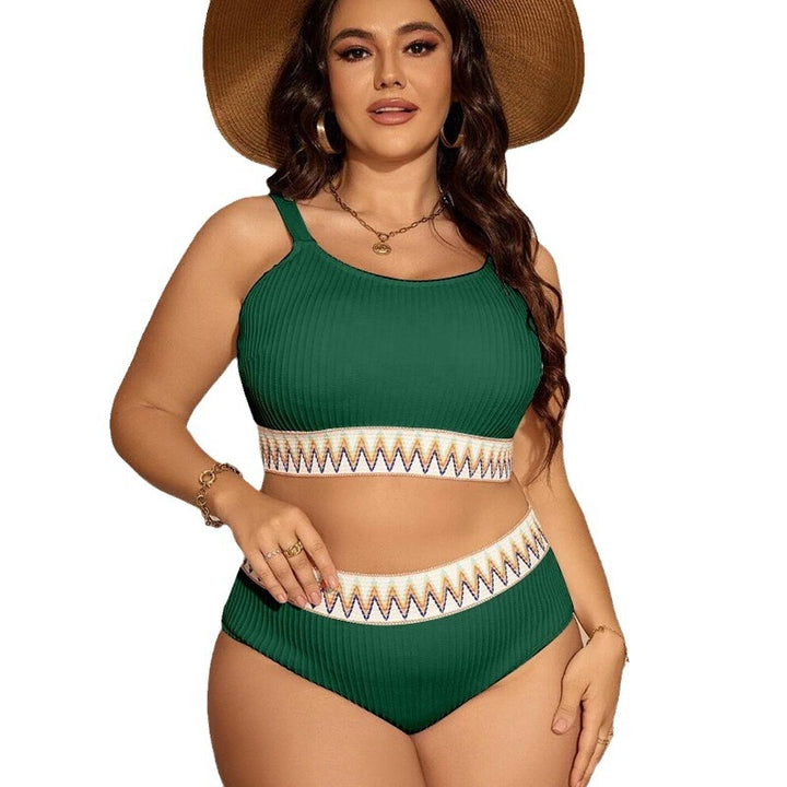 Dame Sporty bikini sæt med høj talje og elastisk bånd Skovae