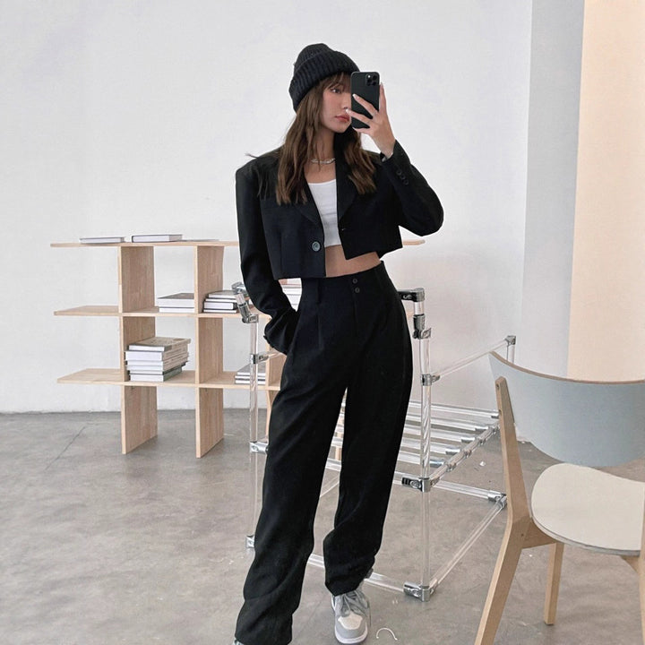 Kvinders elegante og moderne blazer-bukser sæt Stilla