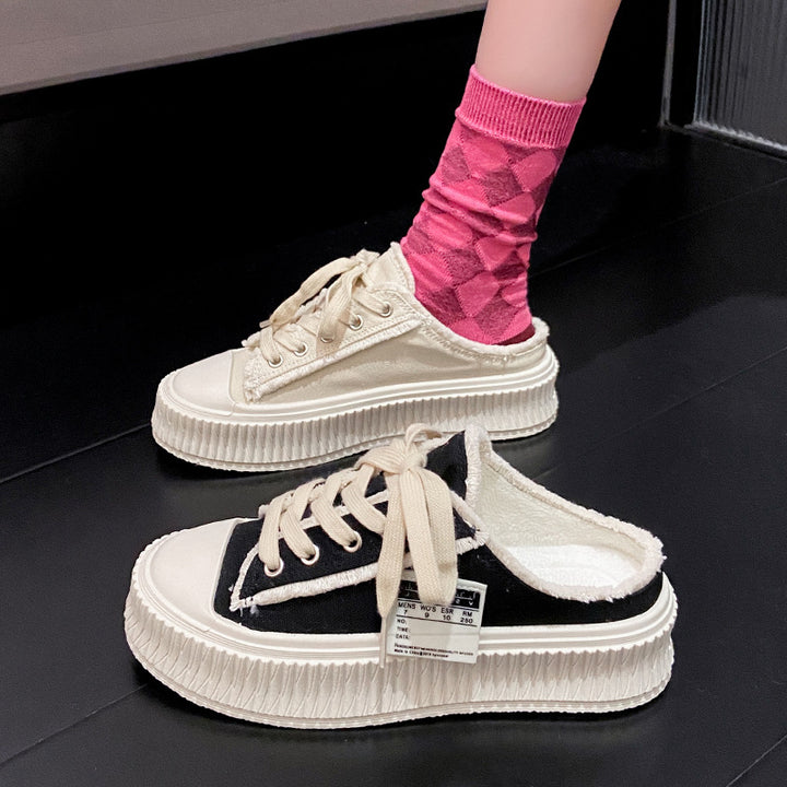 Dame Slip-On Plateau-Sneakers med åndbar overfladestruktur og komfortabel sål Stilla