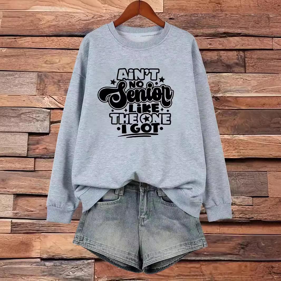 Kvinders sweatshirts med afslappet slogan-design Stilla