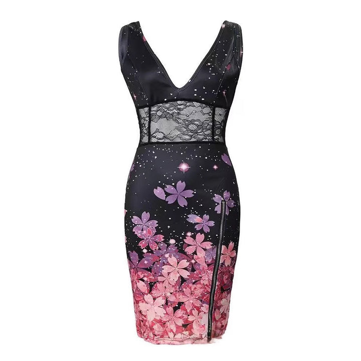 Damekjole med floral design og transparente spidsapplikationer Stilla