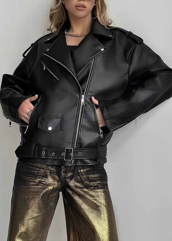 Stilla | Kunstlæder Bikerjakke