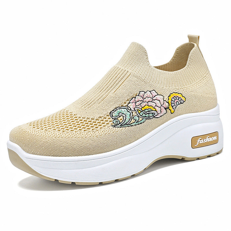 Femme Broderet Komfort Performance Sneakers Stilla