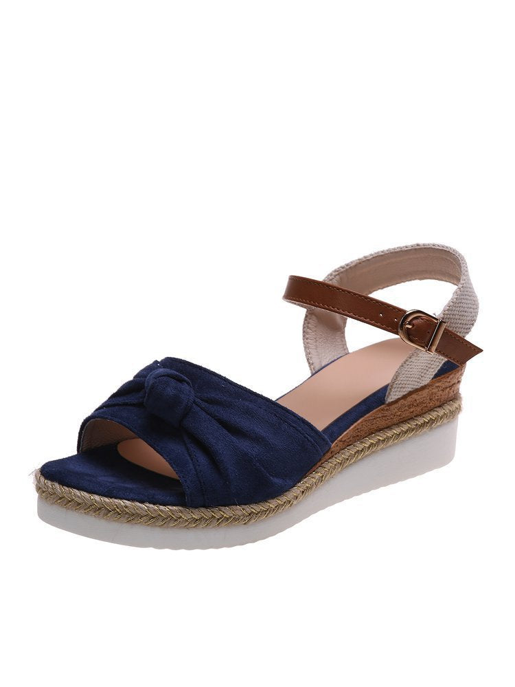 Damer wedge-sandaler med justerbar rem og elastisk indlæg Stilla