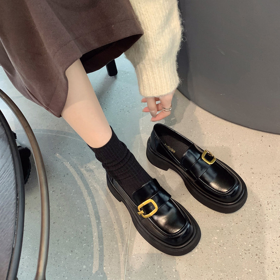 Dame Chunky Loafer med markant spænde Stilla