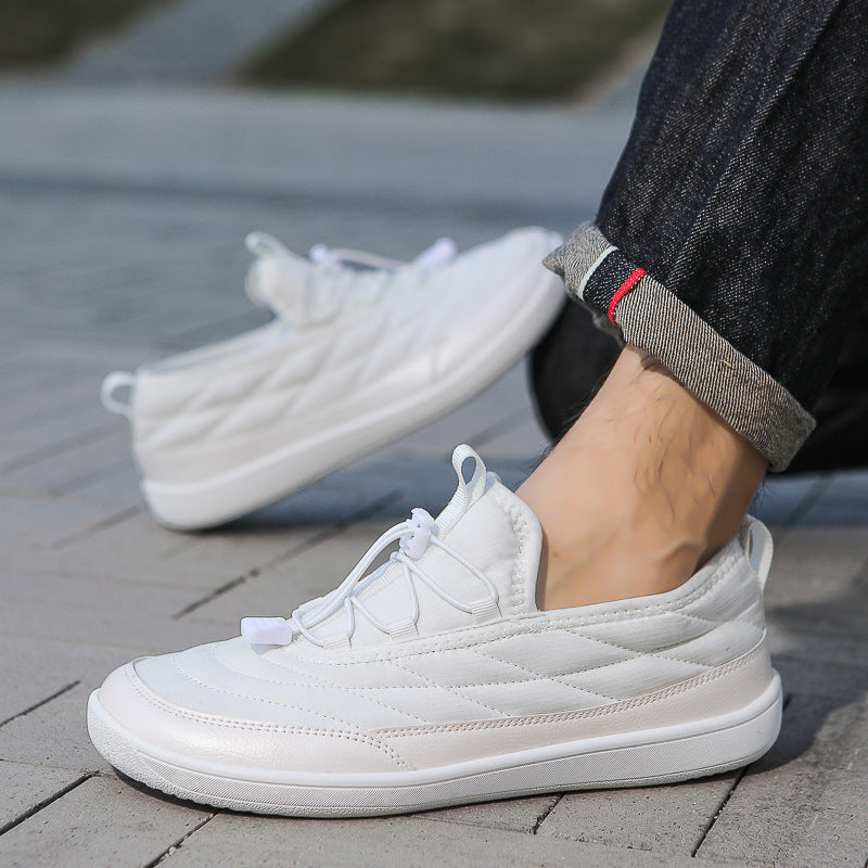 Dame nan gesteppe slip-onsneaker med fleecefor og lynlås Skovae