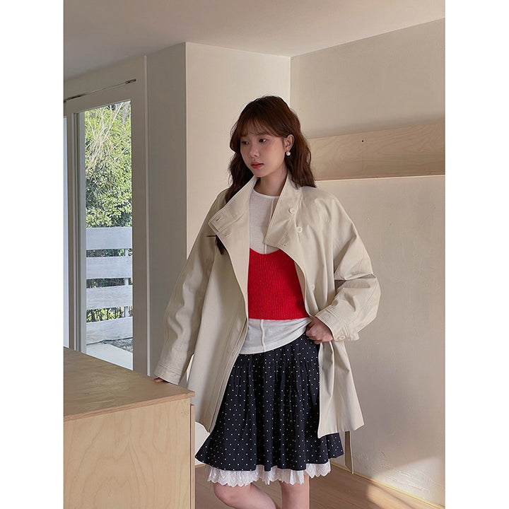 Dame Oversized Trenchcoat med fashionable detaljer Stilla