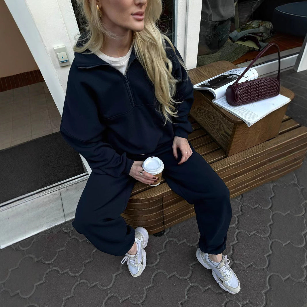 Kvinder Casual Oversized Hoodie og Joggingbukser Sæt Skovae