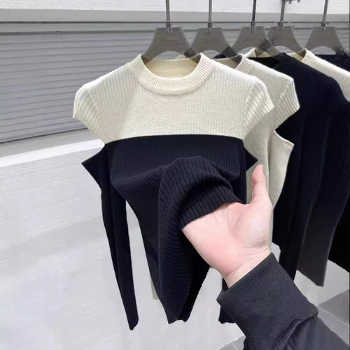 Dame Rip-Cut-Out-Ærme Top Stilla