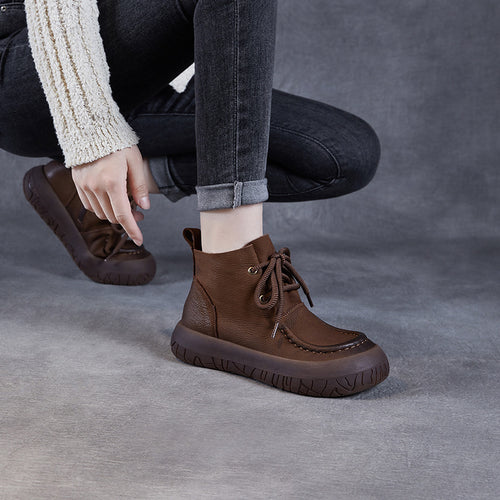 Femme Casual Snøre-Ankelstøvler Stilla