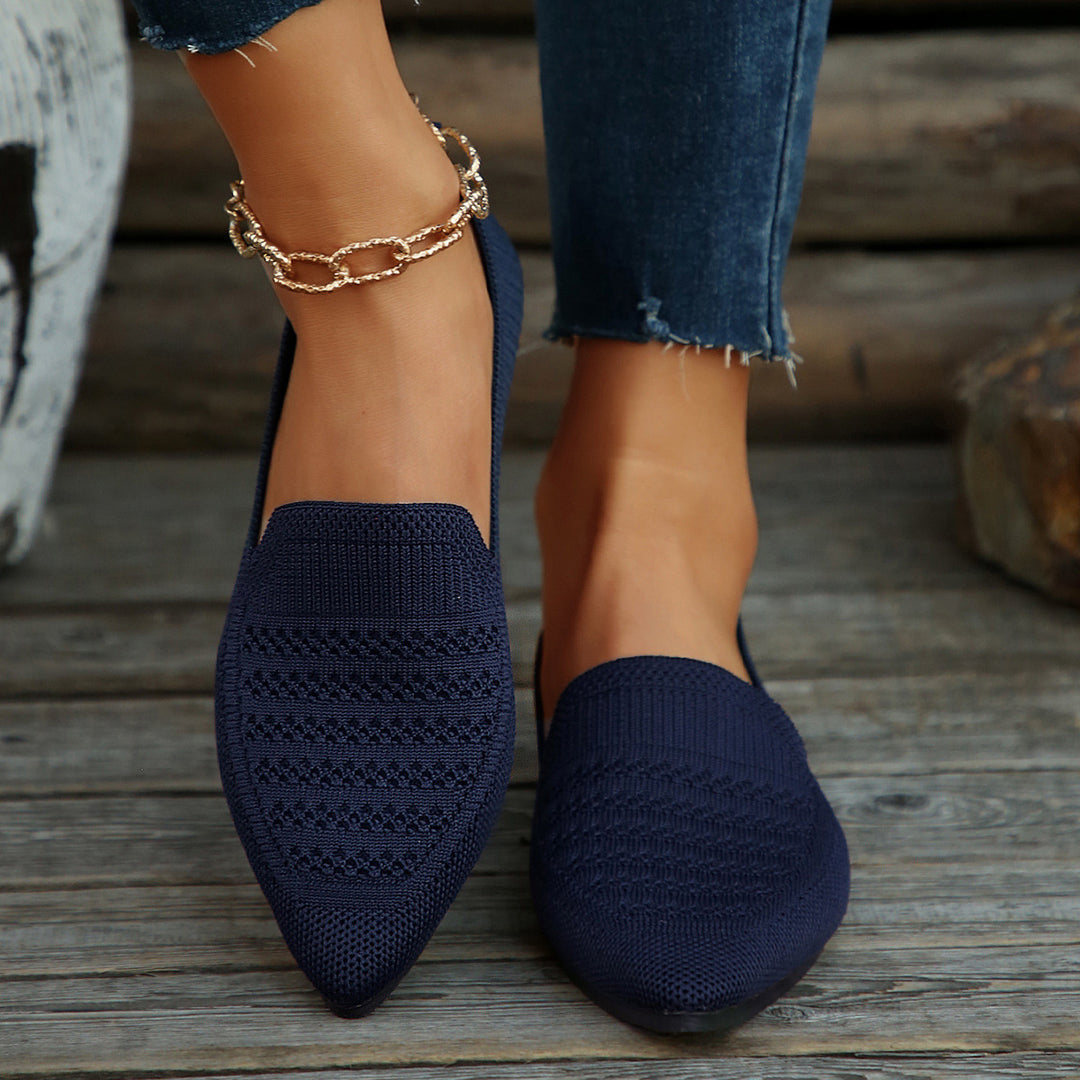 Dame Slip-ons med åndbart strikkemateriale Stilla
