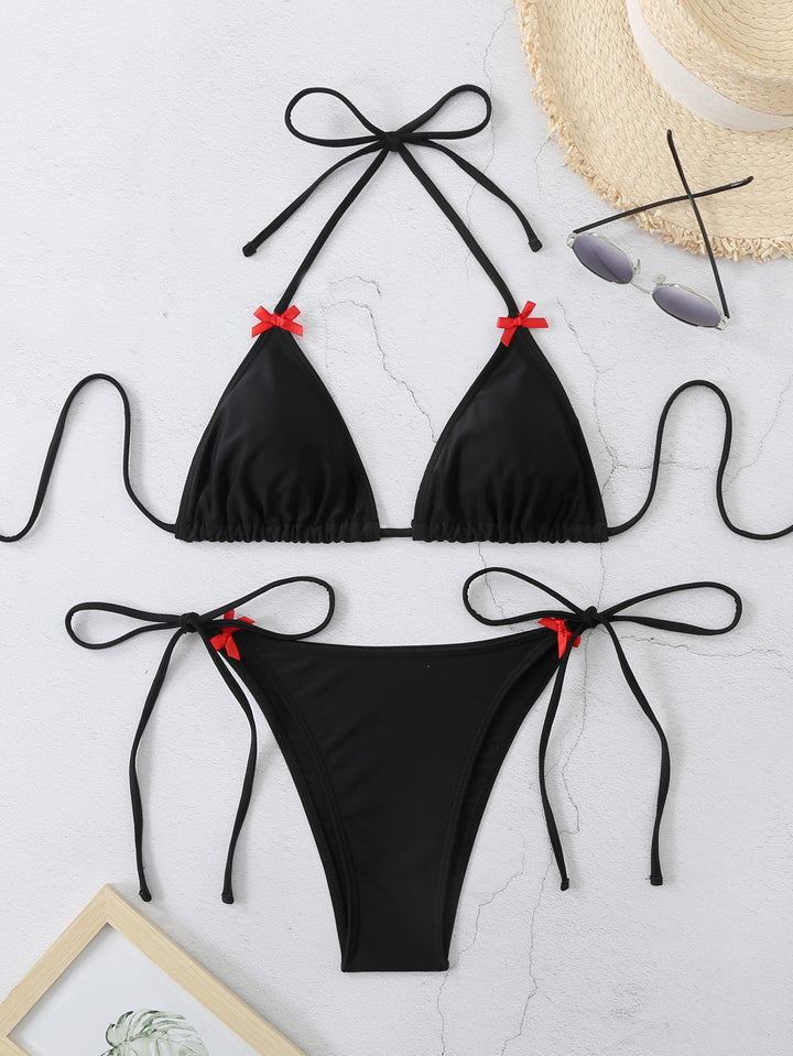 Dame Triangel-Bikini-Sæt med legende ruffles detaljer Skovae