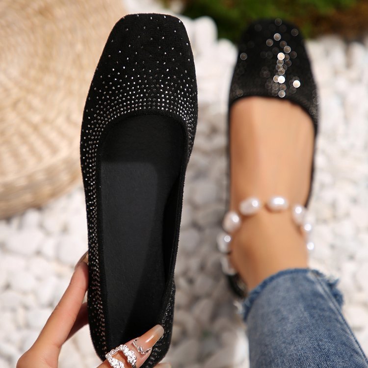 Dame Elegante og glitrende Ballerinas med Strass Stilla