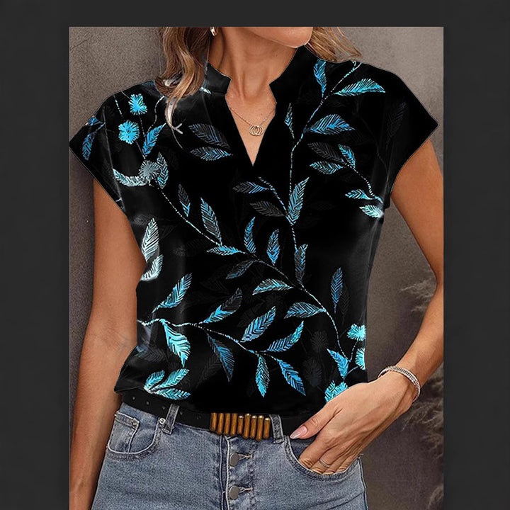 Damebluse med blomstermønster Stilla
