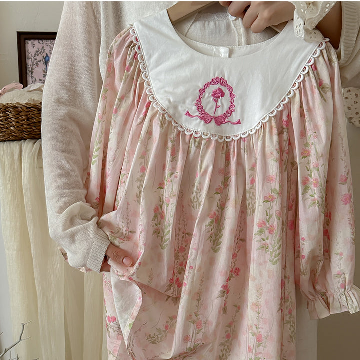 Pige Vintage Blomster Smock Kjole Stilla