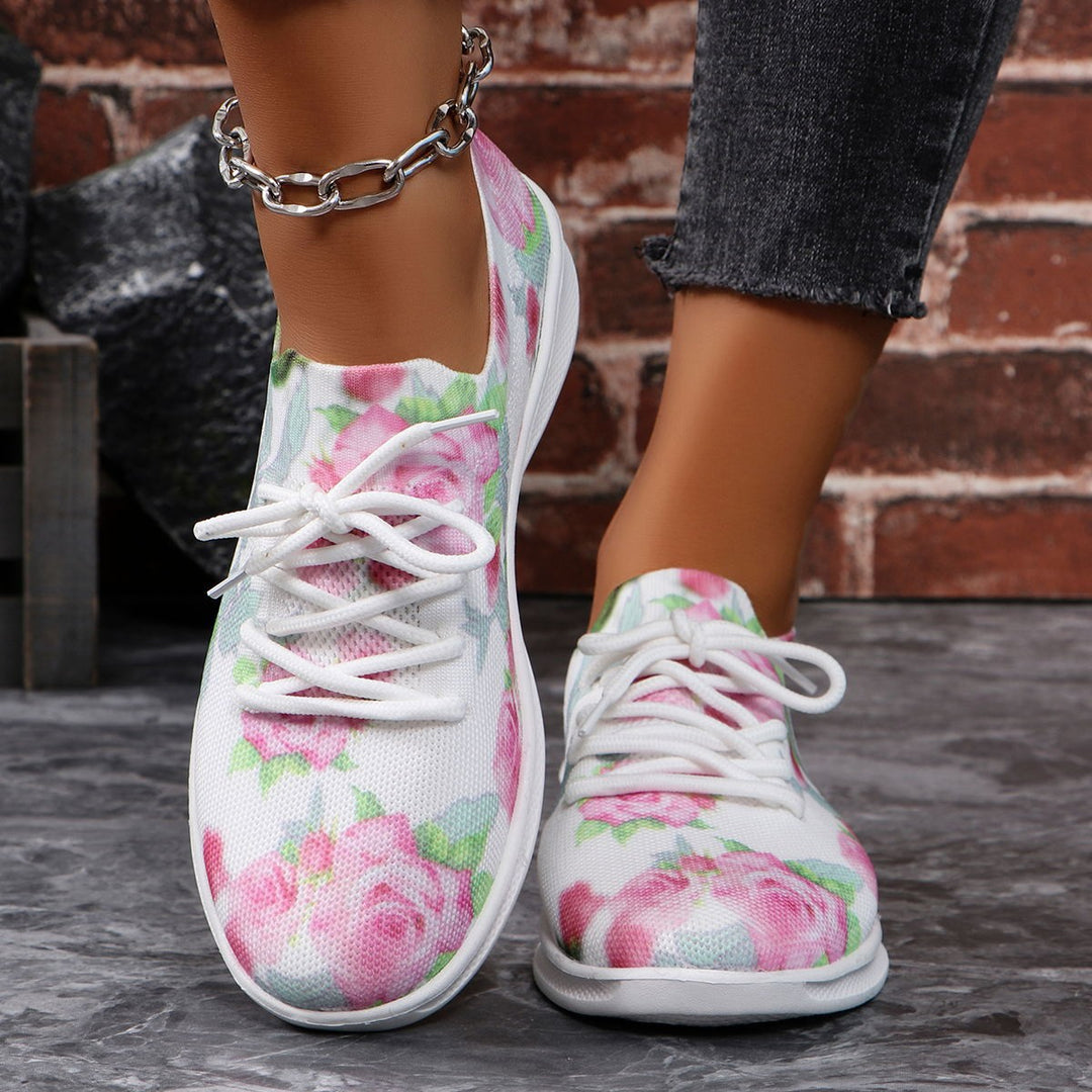 Dame Åndbare Sneakers med florale Akzenter Stilla