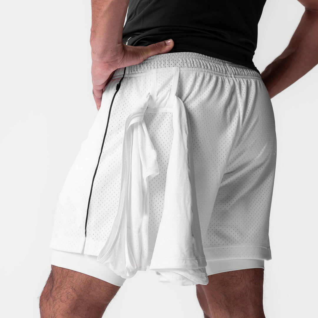 Herrer Sporty Mesh-Shorts med integreret undertøj og praktiske lommer Stilla