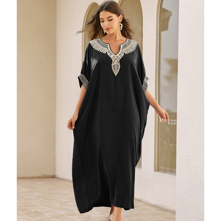 Damer elegant kaftan med kunstnerisk broderedesign Stilla