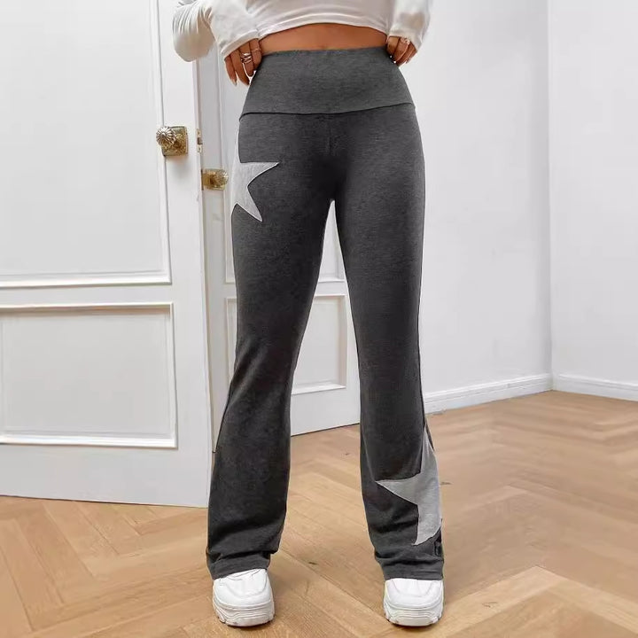Dame lette Bootcut-Leggings med stjernemotiv Skovae