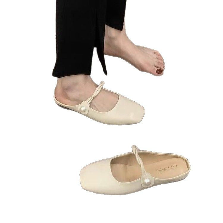 Dame elegante Mules med moderne perleaccent og komfortabel blokhæl Stilla