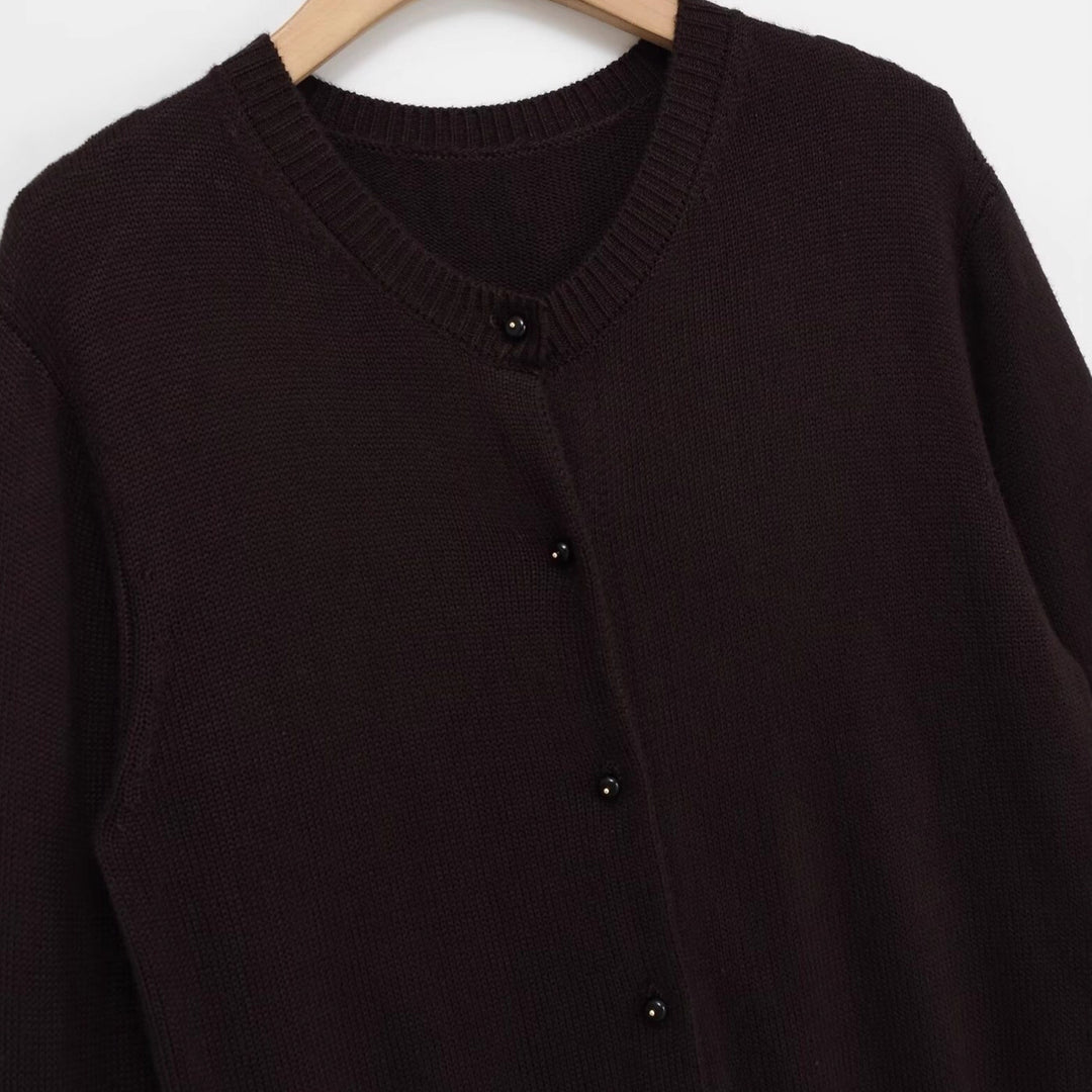 Kvinders hyggelige cardigan med knaplukning Stilla