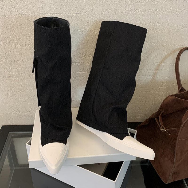 Dame over-knæ støvler med mode tekstur og elegant sneaker-stil Stilla