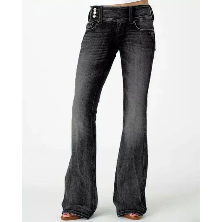 Skovae | Populære vinpluknings sideknap høj talje skinny jeans