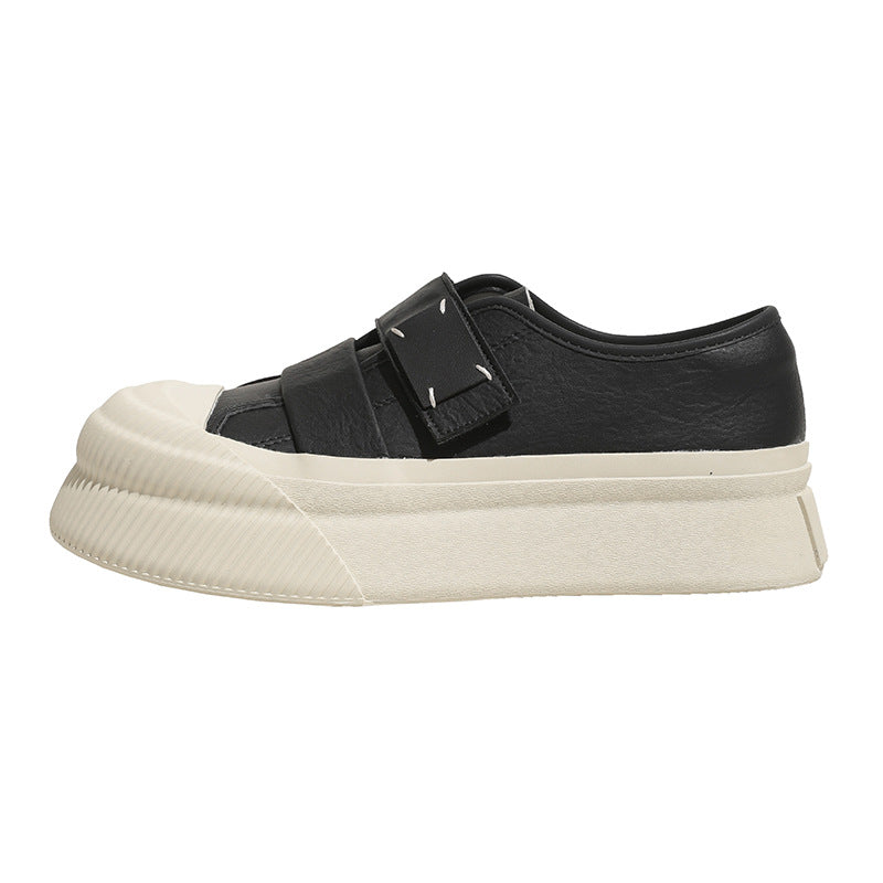 Dame Sneakers i sporty design med forhøjet sålprofil og praktisk velcro Stilla