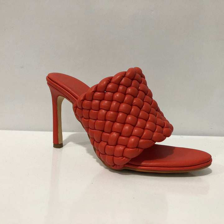 Femme Woven Højhælede Slide Mules Stilla