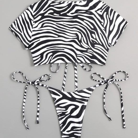 Dame Trendy Cut-Out Crop Top Bikini Sæt Stilla
