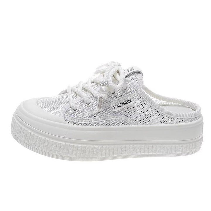 Dame Slip-On Sneakers i moderne design med luftig mesh-overflade og komfortabel plateau sål Stilla