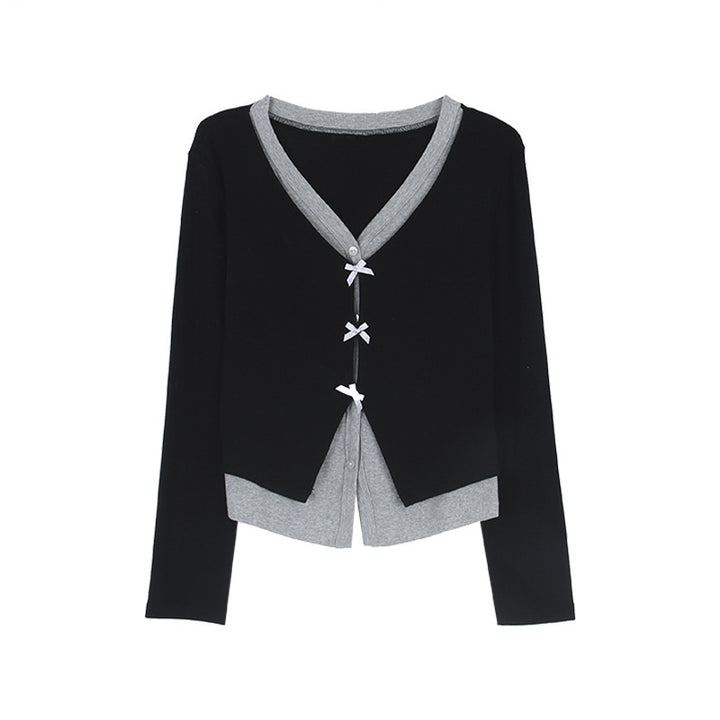 Dame cardigan med elegante knapdetaljer og V-udskæring Stilla