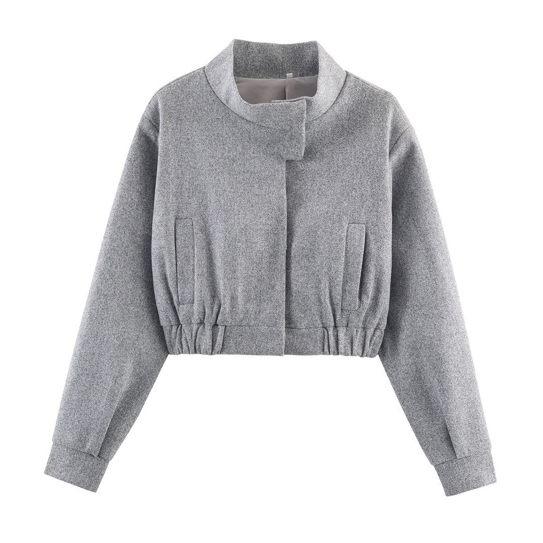 Dame cropped uldjakke Stilla