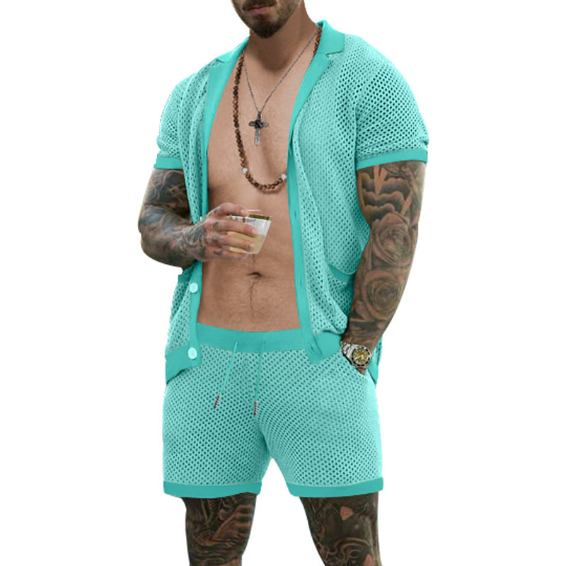 Herrer afslappet net sportsoutfit i sommerstil Stilla