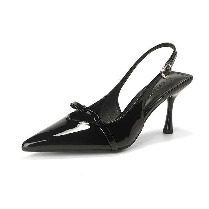 Dame Sling-pumps med elegant sløjfe-detalje og komfortabel fodseng Stilla