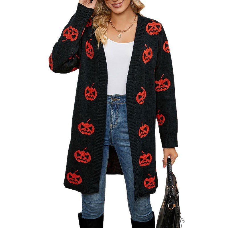 Kvindernes cardigan med Halloween-motiv Stilla