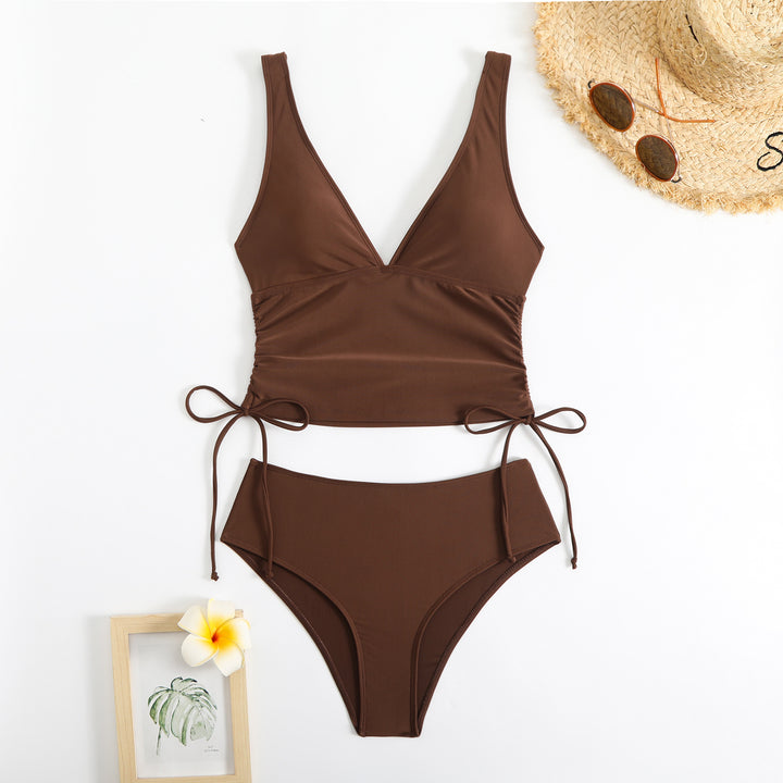 Dame bikini kombination med stilfulde flæsedetaljer og justerbare bånd Stilla