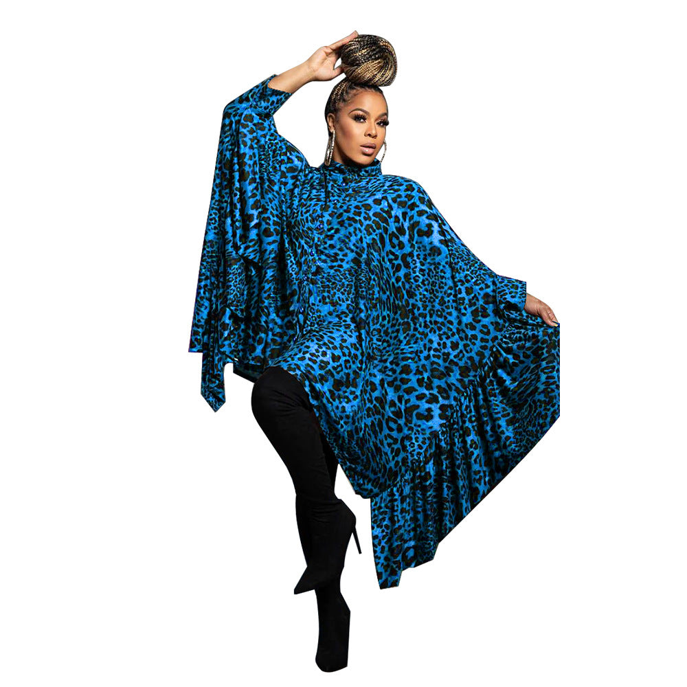 Dame trendy Kaftan-bluse med ruskindslook og voluminøs snit Stilla