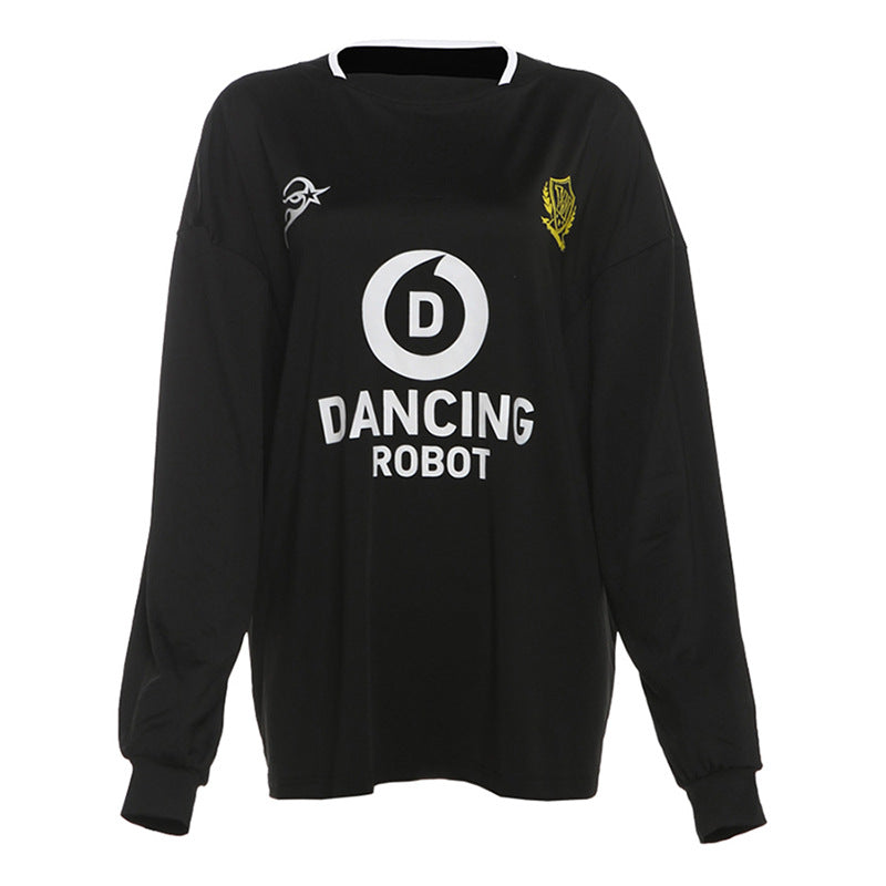 Dame Longsleeve T-Shirt i Urban-style med moderne print og afslappet skæring Stilla