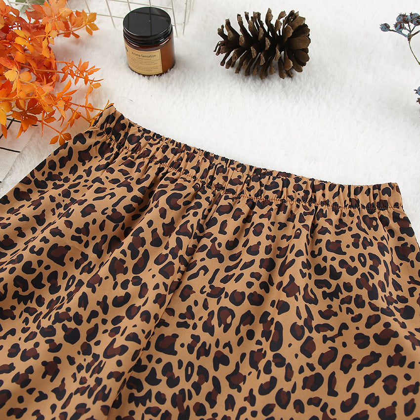 Dame Kimono-robe med moderne leopardmønster Stilla