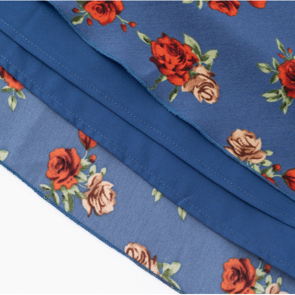 Dame Maxi-kjole med legende blomsterdesign og elegant V-udskæring Stilla