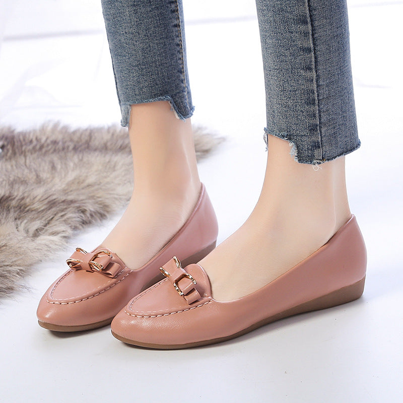 Dame elegante ballerinas med moderigtige sløjfe-detalje og komfortabel sål Stilla