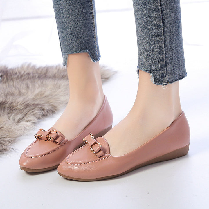 Dame elegante ballerinas med moderigtige sløjfe-detalje og komfortabel sål Stilla