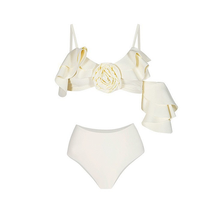 Dame Bikinisæt med elegant flæsedetalje og smart nederdel Stilla